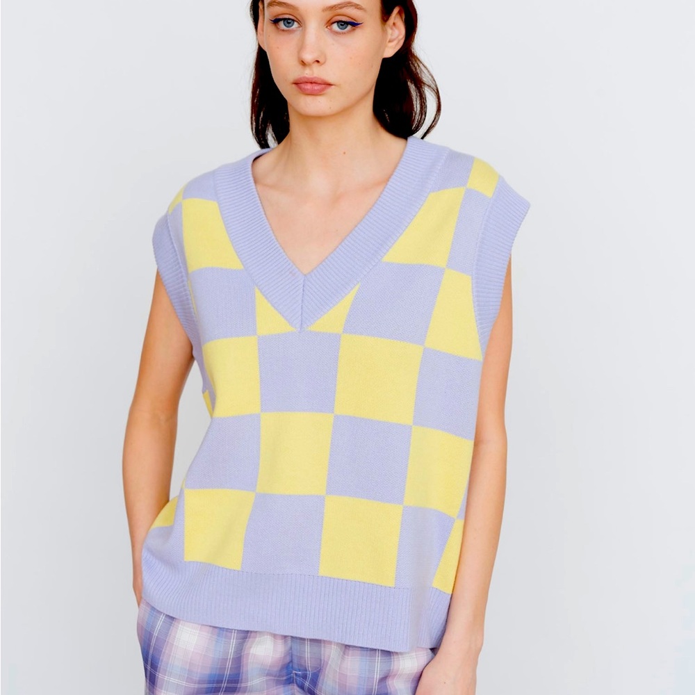 Lazy Oaf, L, Pick n Mix Check Vest